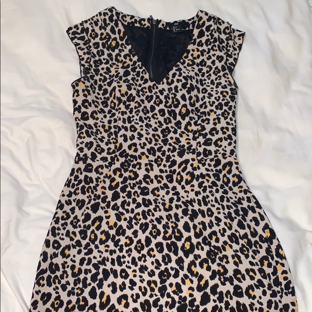 Leopard knee length dress